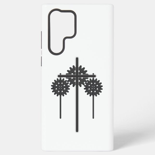 Cogs and crosses Samsung phone case (Back)