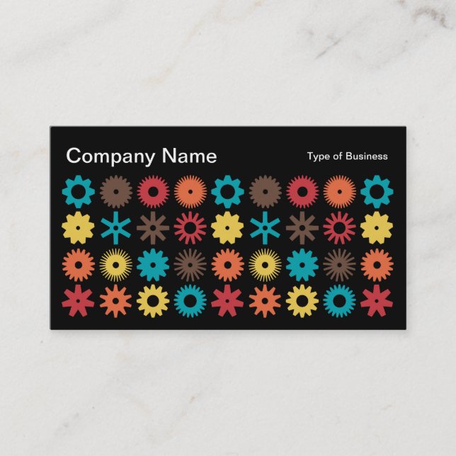 Cogs - Colors 02 Business Card (Front)