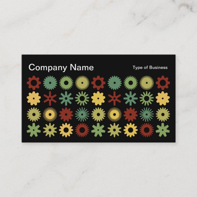 Cogs - Colors 03 Business Card (Front)