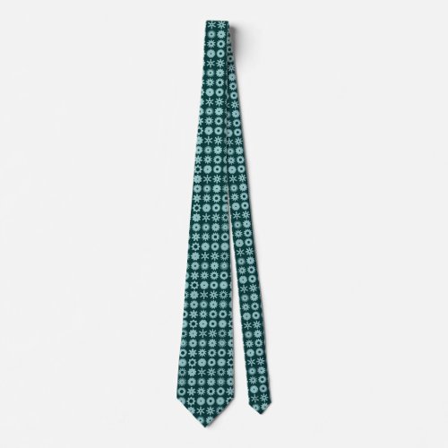 Cogs _ Light Blue Green on Dark Green Neck Tie