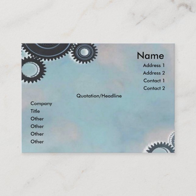 Cogs Profile Card (Front)