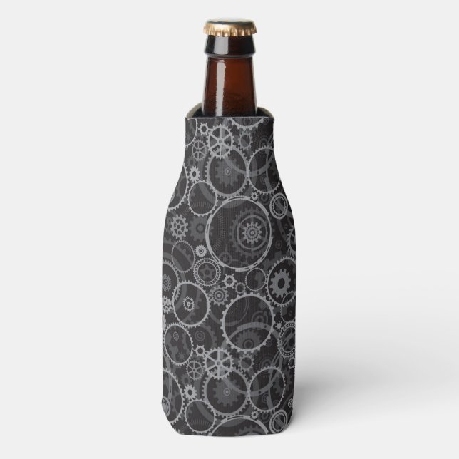 Cogwheels pattern bottle cooler (Bottle Front)
