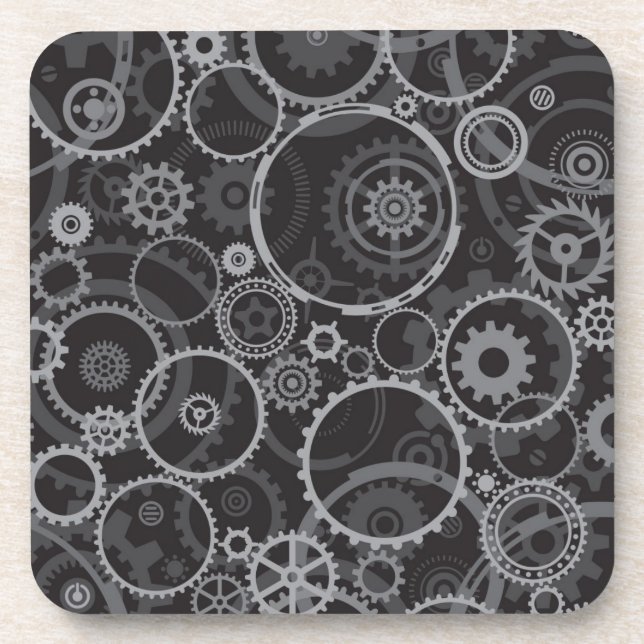 Cogwheels pattern drink coaster (Front)