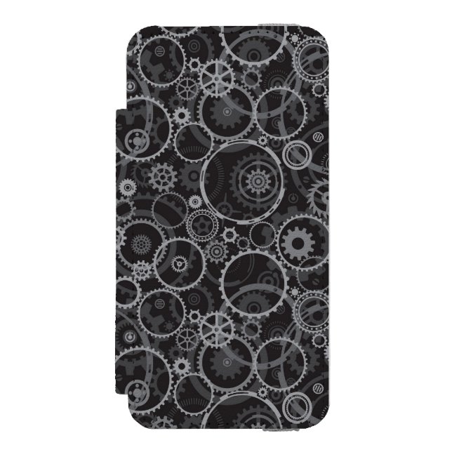 Cogwheels pattern incipio iPhone wallet case (Folio Front)