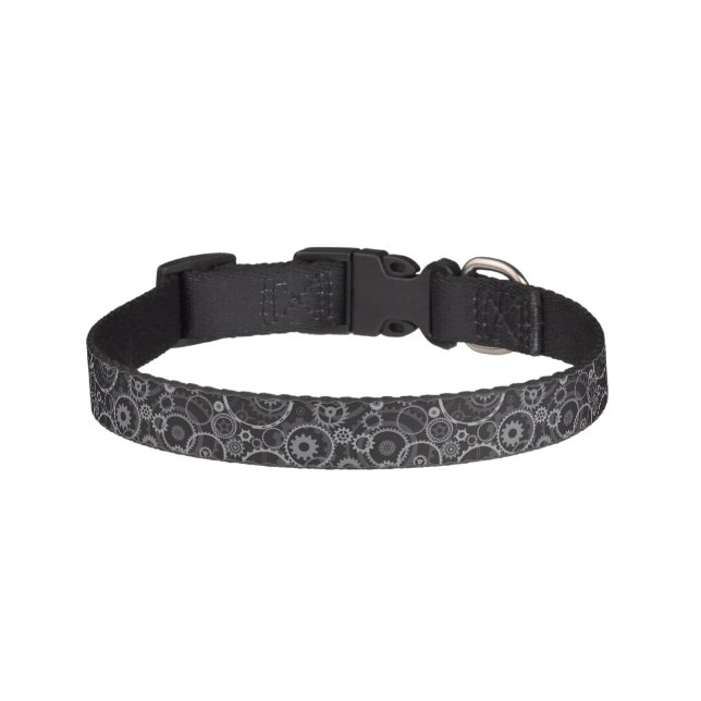 Cogwheels pattern pet collar (Front)