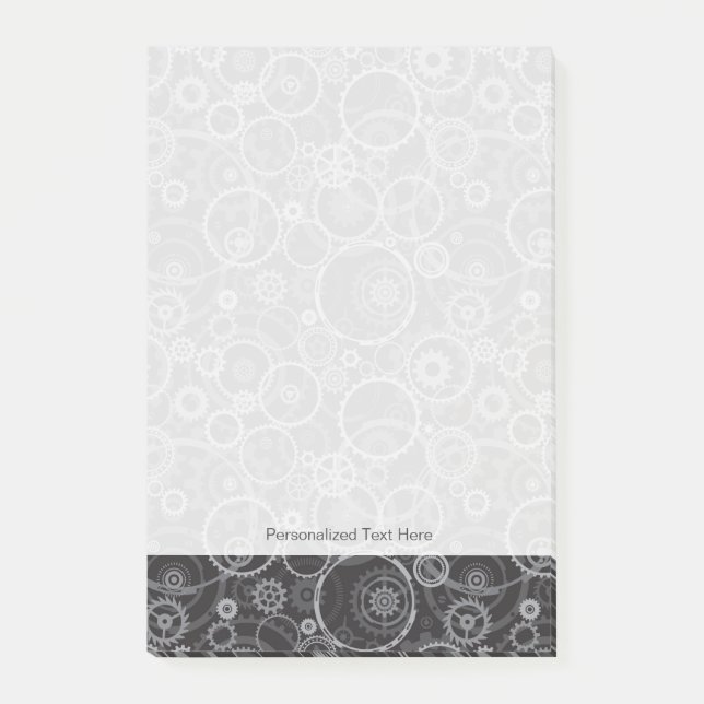 Cogwheels pattern post-it notes (Front)