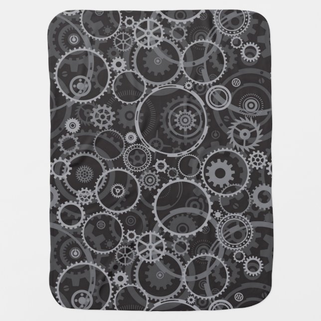 Cogwheels pattern receiving blanket (Front)