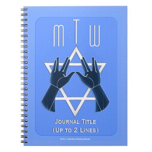 Cohanim Hands _ Magen David on Blue Personalized Notebook