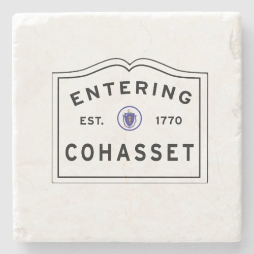 Cohasset Massachusetts Stone Coaster