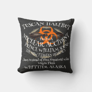 Coho Chinook Alaska Souvenir Travel Vacation Fish Throw Pillow