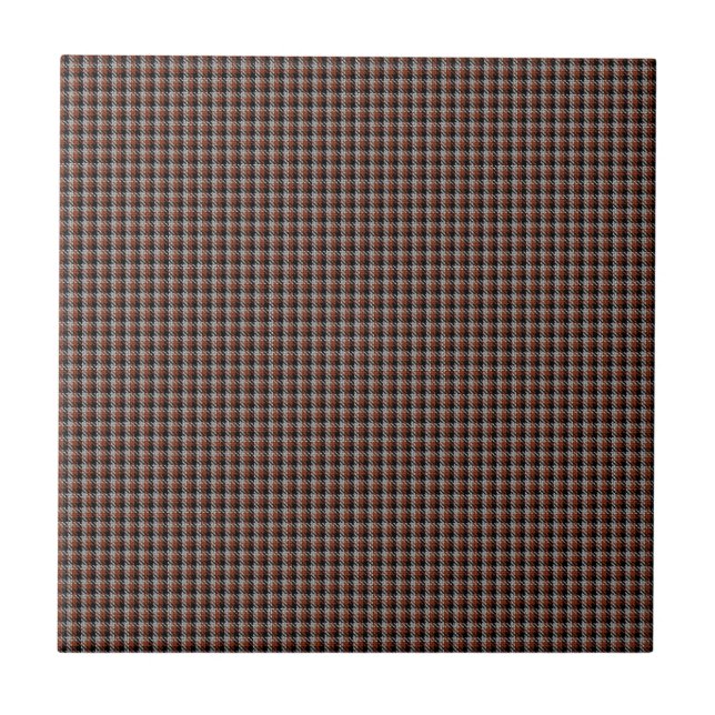 Coigach Tweed Rustic Gun Club Check Ceramic Tile (Front)