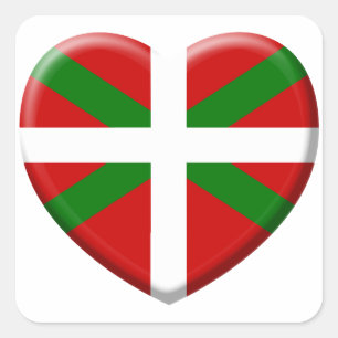 coil flag Basque Country Square Sticker