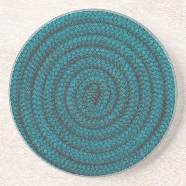 Coiled Blue Rope Coaster (Front)