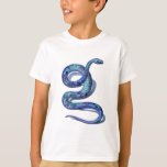 Coiled Blue Snake T-shirt at Zazzle