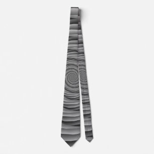 Coiled Cables in Black and White Neck Tie