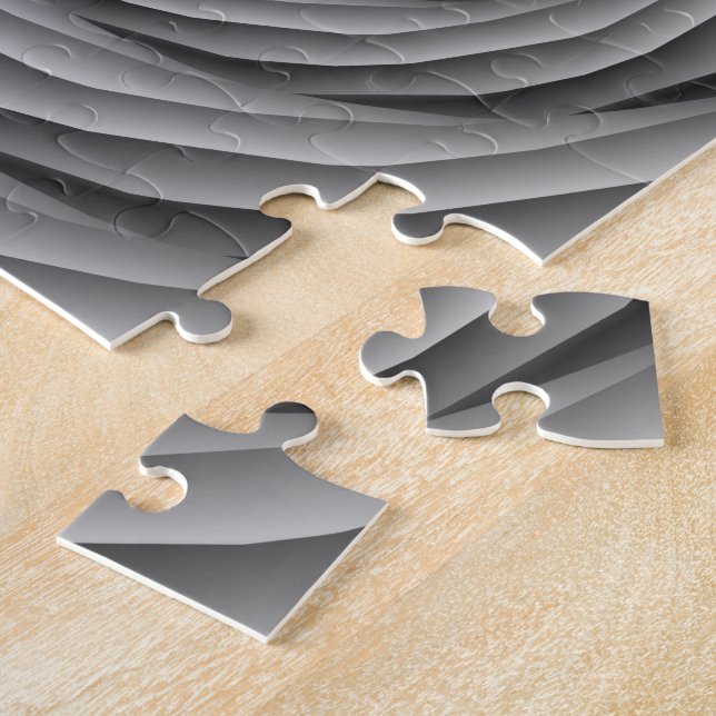 Coiled Cables in Black and White Puzzle (Side)