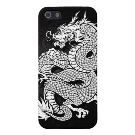Coiled Chinese Dragon Black And White Iphone Se/5/5s Case