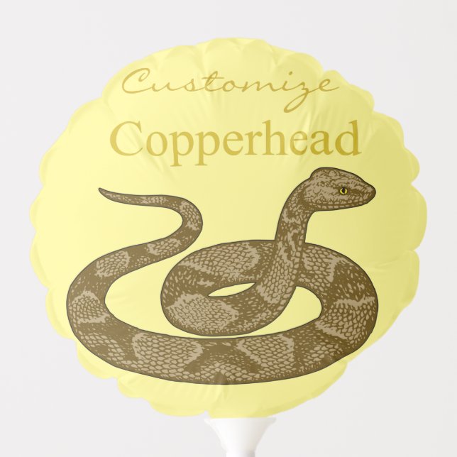 Coiled Copperhead Snake Thunder_Cove Balloon (Front)
