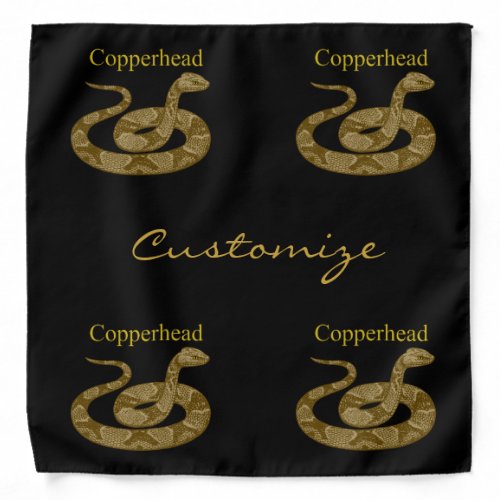 Coiled Copperhead Snake Thunder_Cove Bandana