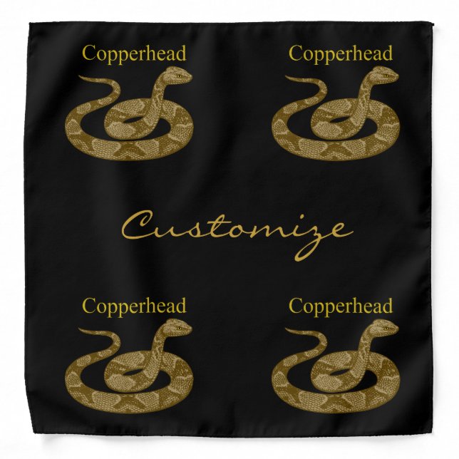 Coiled Copperhead Snake Thunder_Cove Bandana (Front)