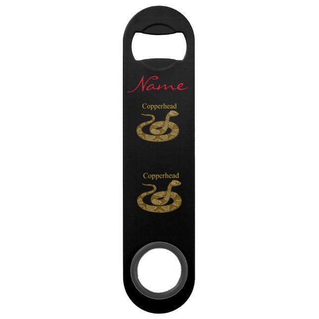 Coiled Copperhead Snake Thunder_Cove Bar Key (Front)