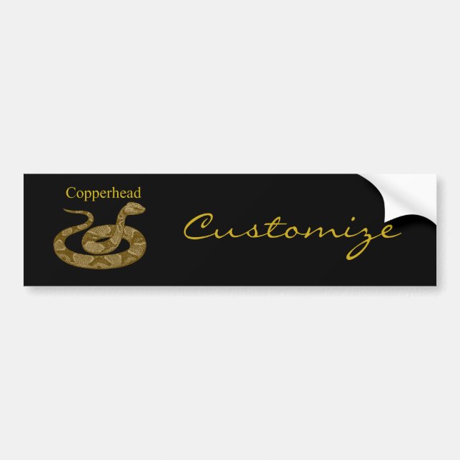 Coiled Copperhead Snake Thunder_Cove Bumper Sticker (Front)