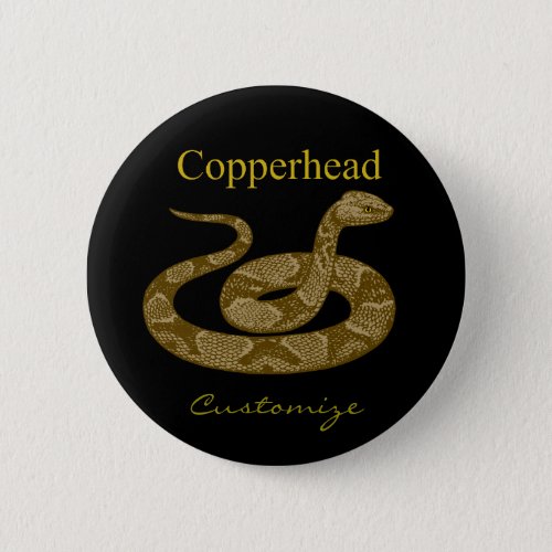 Coiled Copperhead Snake Thunder_Cove Button