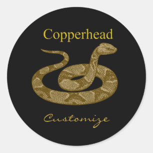 Coiled Copperhead Snake Thunder_Cove Classic Round Sticker