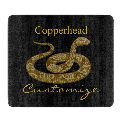 Coiled Copperhead Snake Thunder_Cove Cutting Board