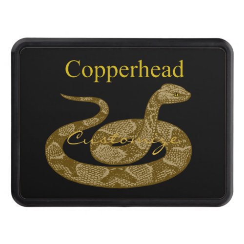 Coiled Copperhead Snake Thunder_Cove Hitch Cover