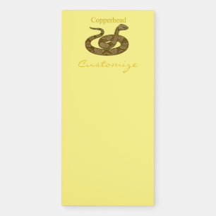 Coiled Copperhead Snake Thunder_Cove Magnetic Notepad
