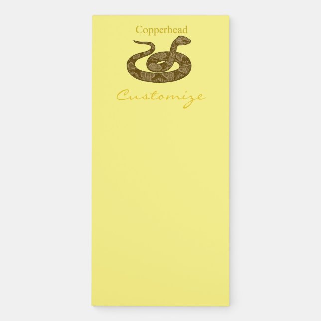 Coiled Copperhead Snake Thunder_Cove Magnetic Notepad (Front)
