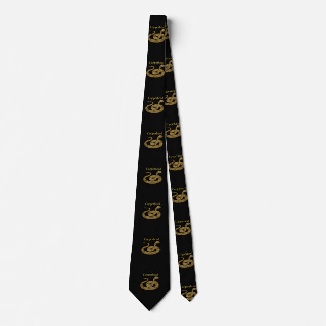 Coiled Copperhead Snake Thunder_Cove Neck Tie (Front)