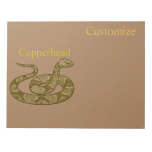 Coiled Copperhead Snake Thunder_Cove Notepad
