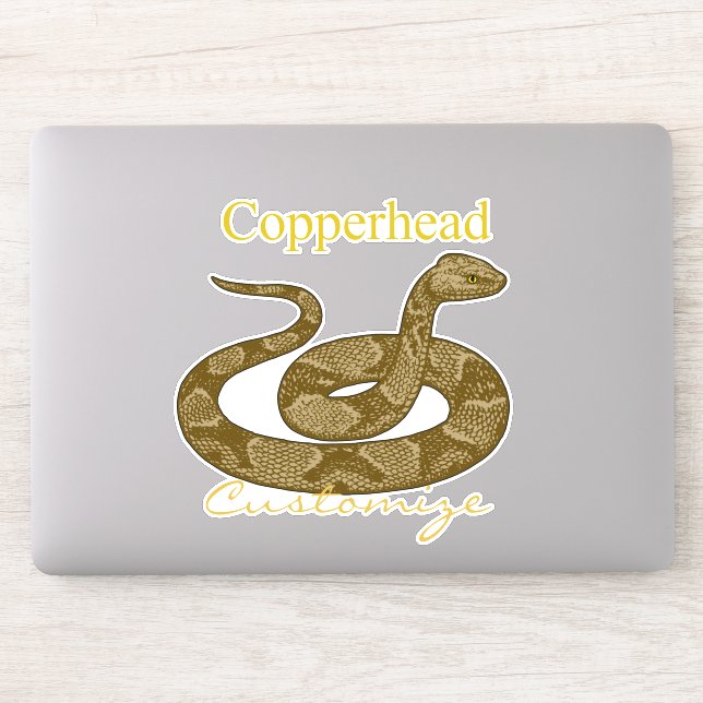 Coiled Copperhead Snake Thunder_Cove Sticker (Computer)