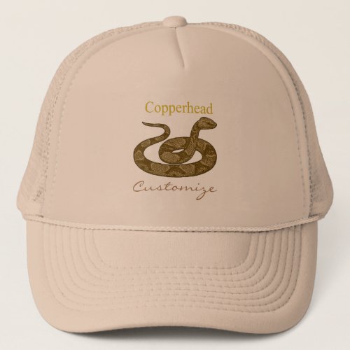 Coiled Copperhead Snake Thunder_Cove Trucker Hat