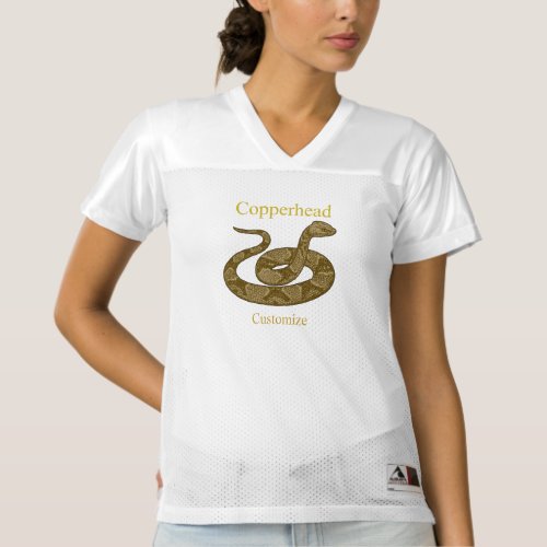 Coiled Copperhead Snake Thunder_Cove  Womens Football Jersey