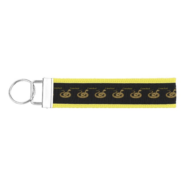Coiled Copperhead Snake Thunder_Cove Wrist Keychain (Keys on Left)