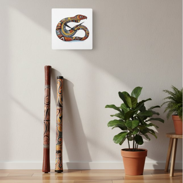 Coiled Earth Serpent  Square Wall Clock (Creator Uploaded)