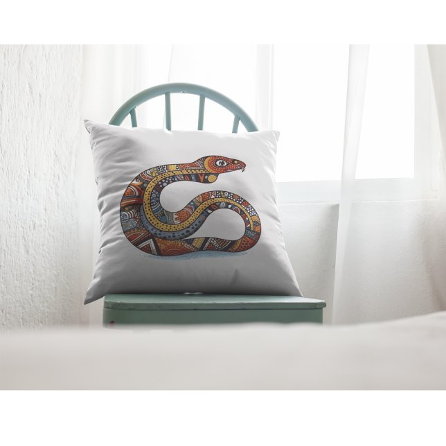 Coiled Earth Serpent Throw Pillow (Creator Uploaded)