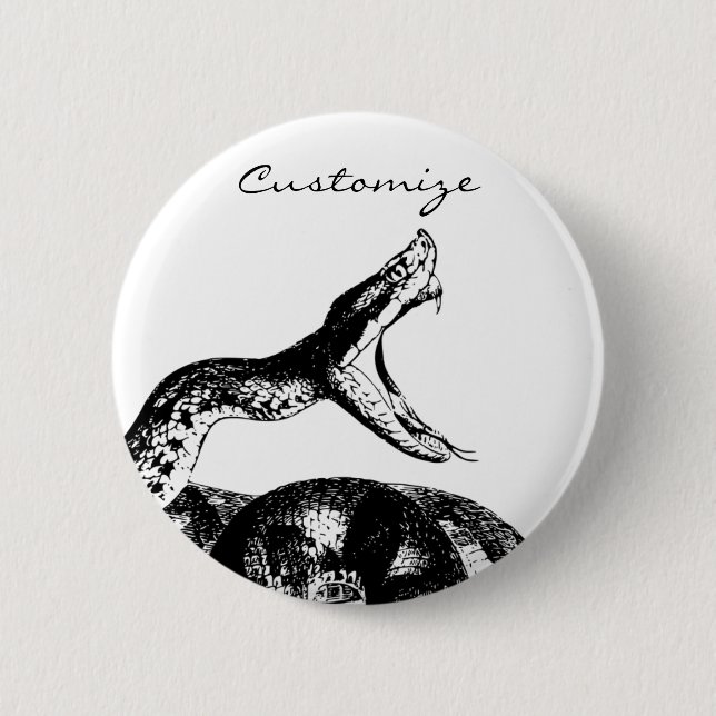 Coiled Rattlesnake Thunder_Cove Button (Front)
