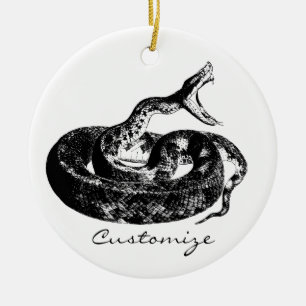 Coiled Rattlesnake Thunder_Cove Ceramic Ornament
