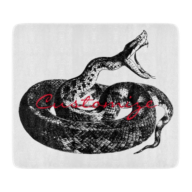 Coiled Rattlesnake Thunder_Cove Cutting Board (Front)