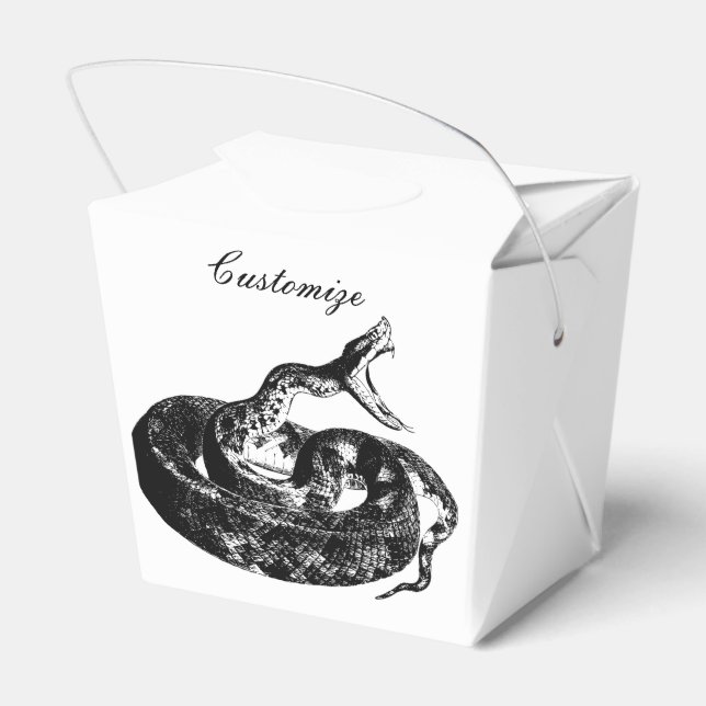 Coiled Rattlesnake Thunder_Cove Favor Boxes (Back Side)
