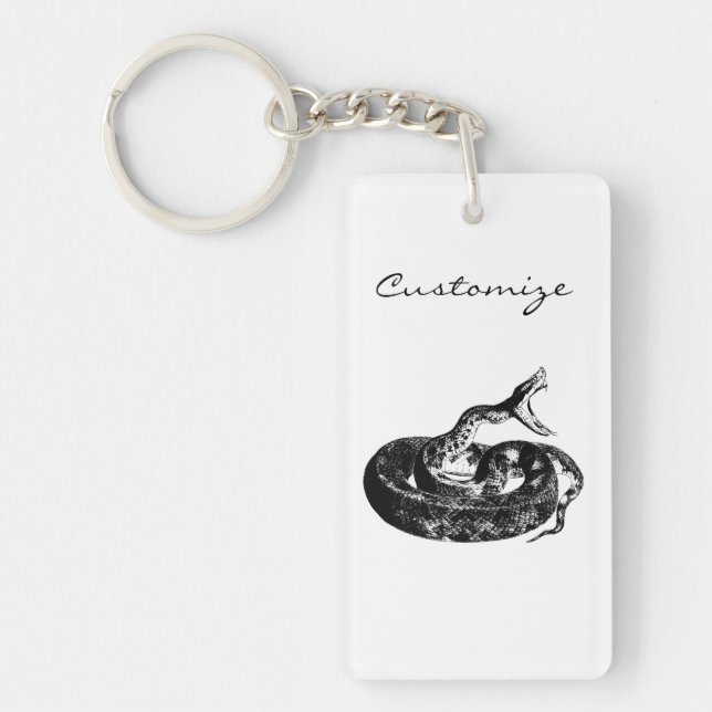 Coiled Rattlesnake Thunder_Cove Keychain (Front)