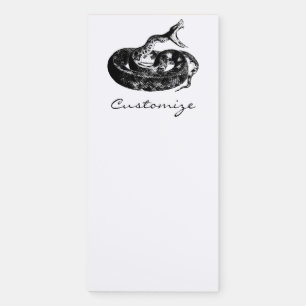 Coiled Rattlesnake Thunder_Cove Magnetic Notepad
