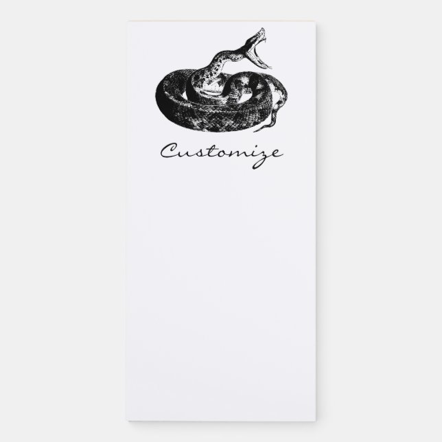 Coiled Rattlesnake Thunder_Cove Magnetic Notepad (Front)
