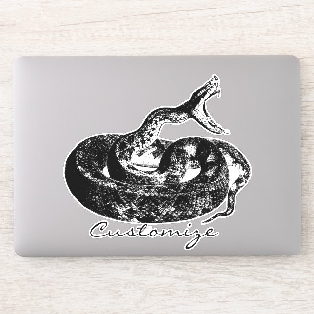 Coiled Rattlesnake Thunder_Cove Sticker (Computer)