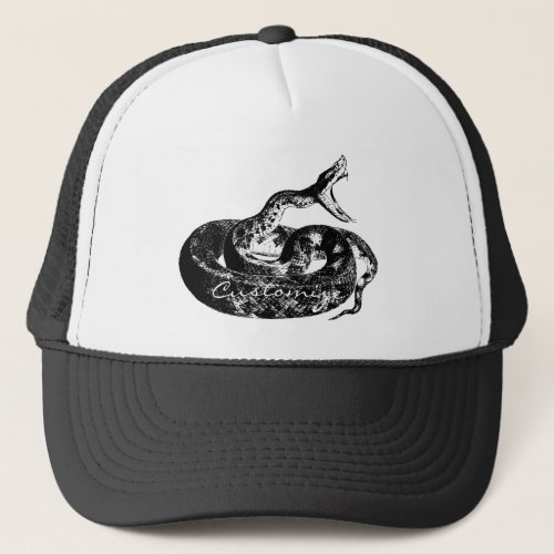 Coiled Rattlesnake Thunder_Cove Trucker Hat