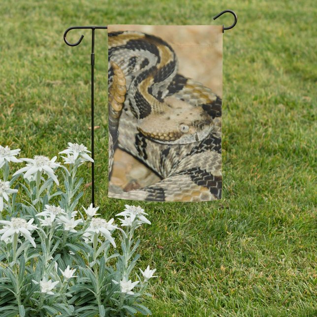 Coiled Timber Rattlesnake Garden Flag (Coiled Timber Rattlesnake Garden Flag)
